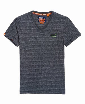 Superdry Orange Label Vintage Embroidery Férfi Pólók Sötétkék/Szürke | YTEVX0396